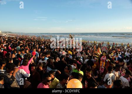 Der zweitlängste Cox`s Bazaar Sea Beach der Welt, Bangladesch Stockfoto